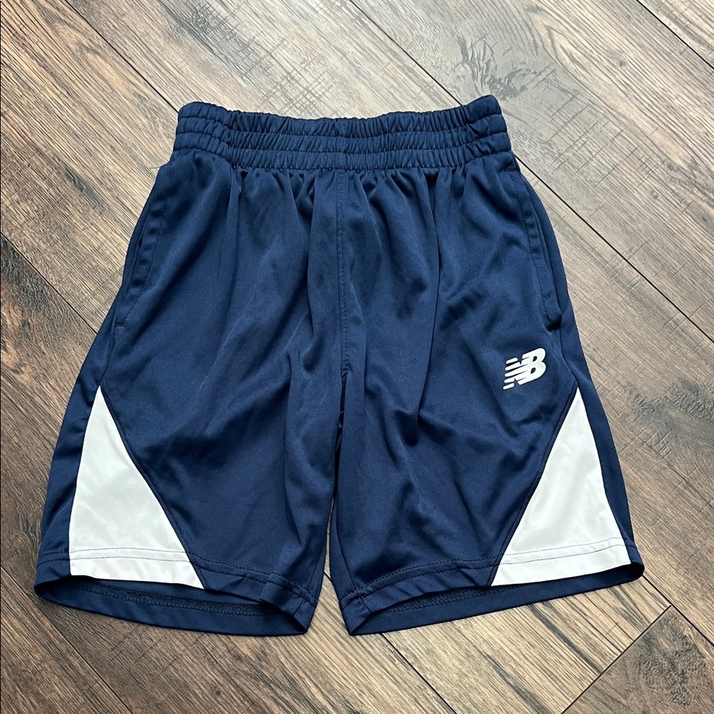 New Balance Navy Blue & White Athletic Shorts